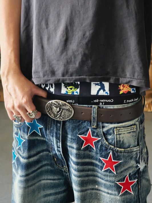 The Golden Spin Vintage Leather Belt